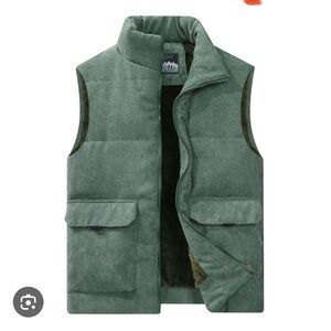 Women’s Green Corduroy Vest